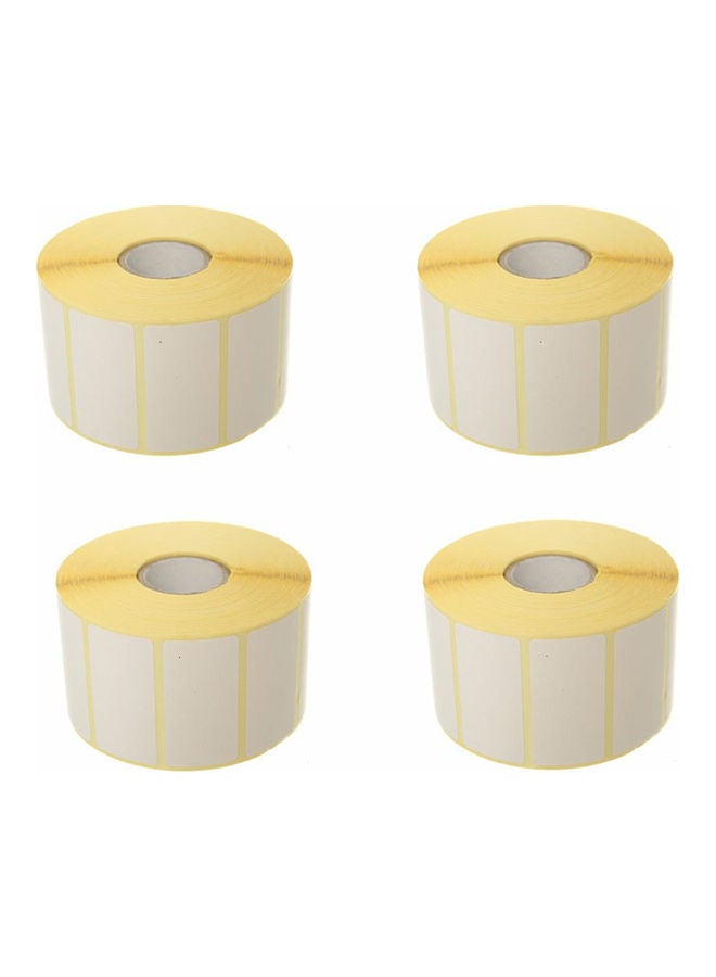 Barcode - 4-Piece Thermal Label Sticker Roll Set White/Gold - Image 1