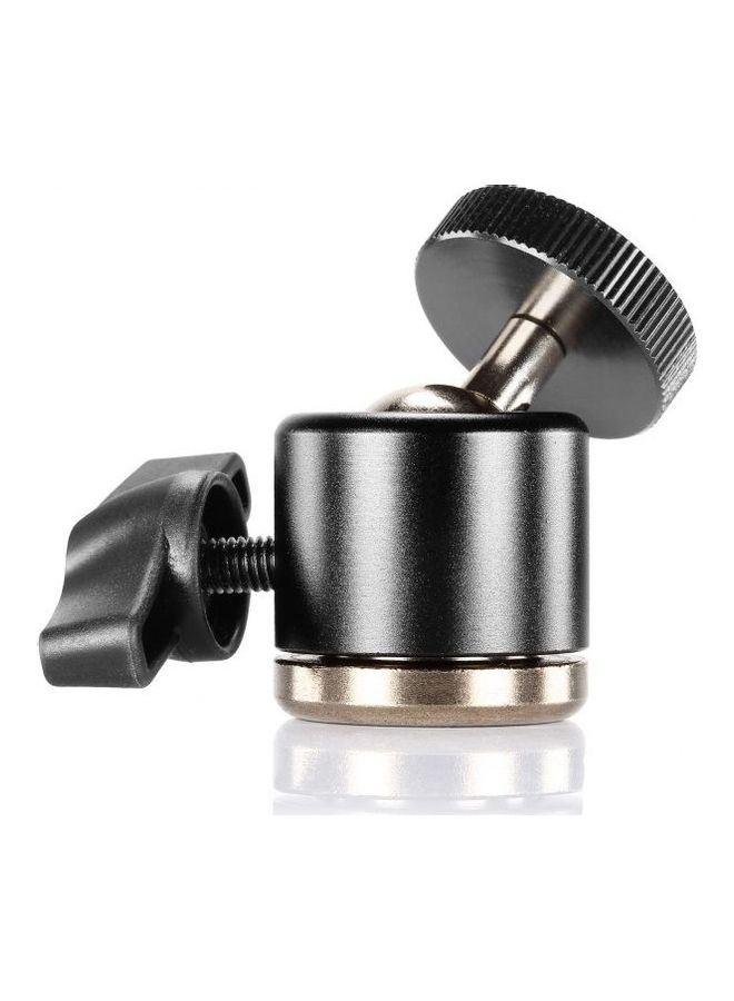 Aluminum Alloy 360 Degree Rotating Swivel Mini Ball Head With 1,4 inch 3,8 inch Thread Base Mount For Dslr Camera Like Canon, Nikon, Sony, Camcorder & iPhone 6s,6,5S,5,4S,4,GoPro HD Hero 1,2,3,3 plus,4 Black