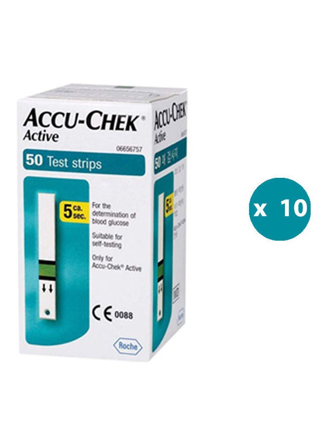 ACCU-CHEK - Pack Of 10 Active Blood Sugar Test Strips - Image 1