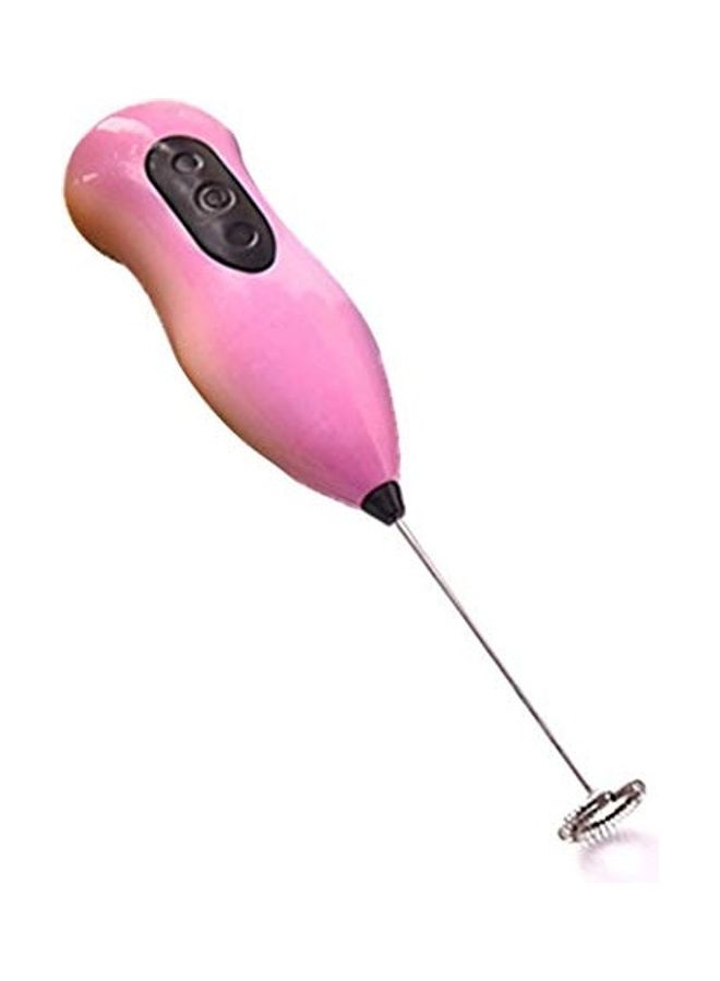 Generic Electric Milk Frother Coffee Shake Mixer Pink/Black/Silver 