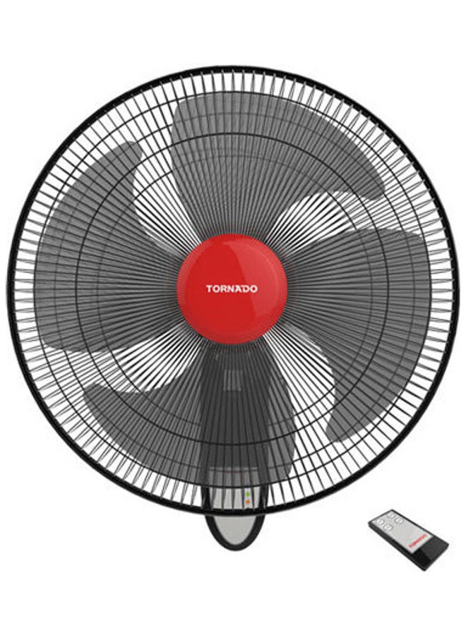 TORNADO 16-Inch Wall Fan With Plastic Blades And Remote Control EPS-16R Black 