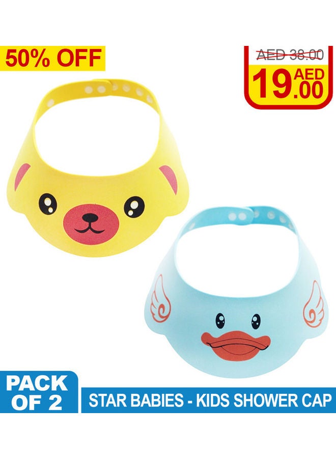 2-Piece Babies Shower Cap Blue/Yellow 31x47cm - Image 2