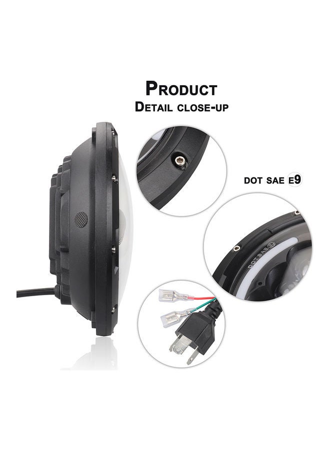 Generic 12V/24V Motorcycle Car Headlight Round LED Driving Lamp  - Image 4