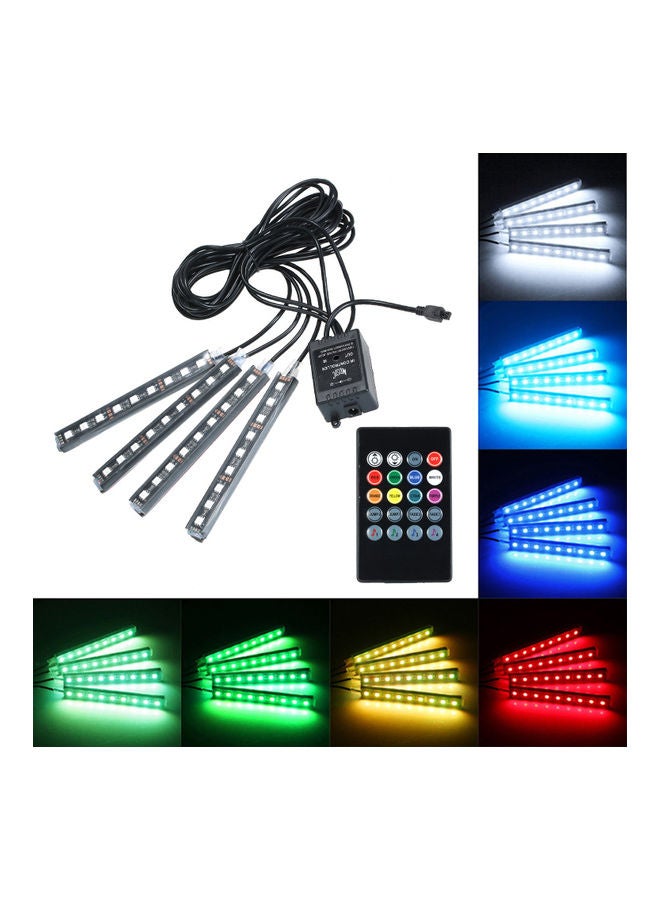 Generic 4 in 1 RGB Car Interior Floor Decoration With Wireless Remote Control - Image 5