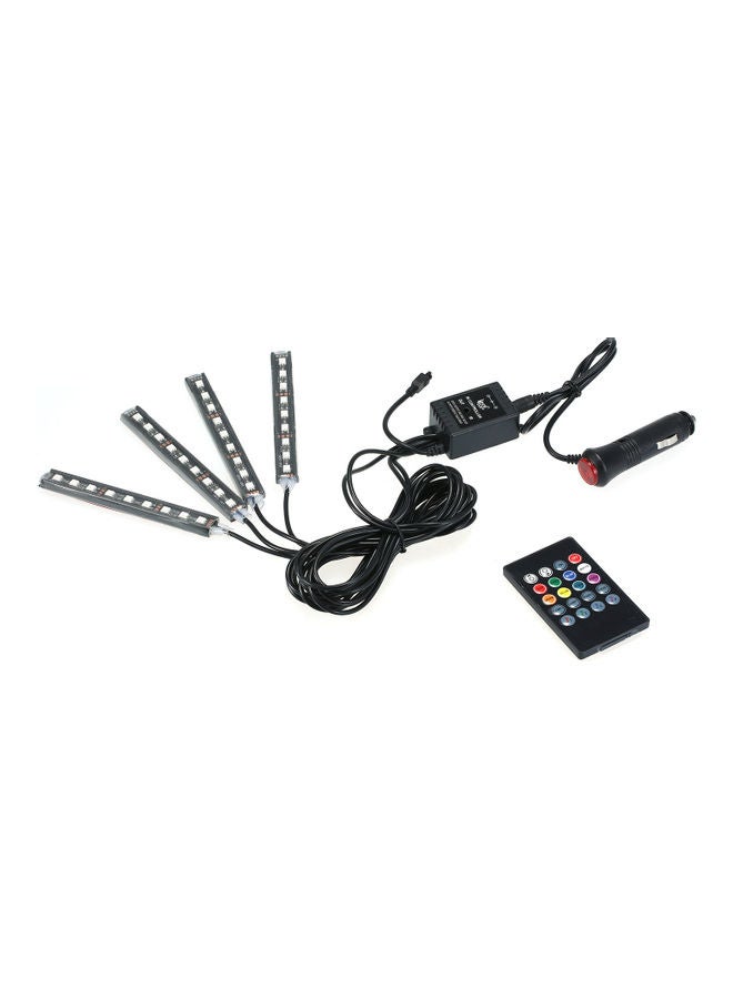 Generic 4 in 1 RGB Car Interior Floor Decoration With Wireless Remote Control - Image 1