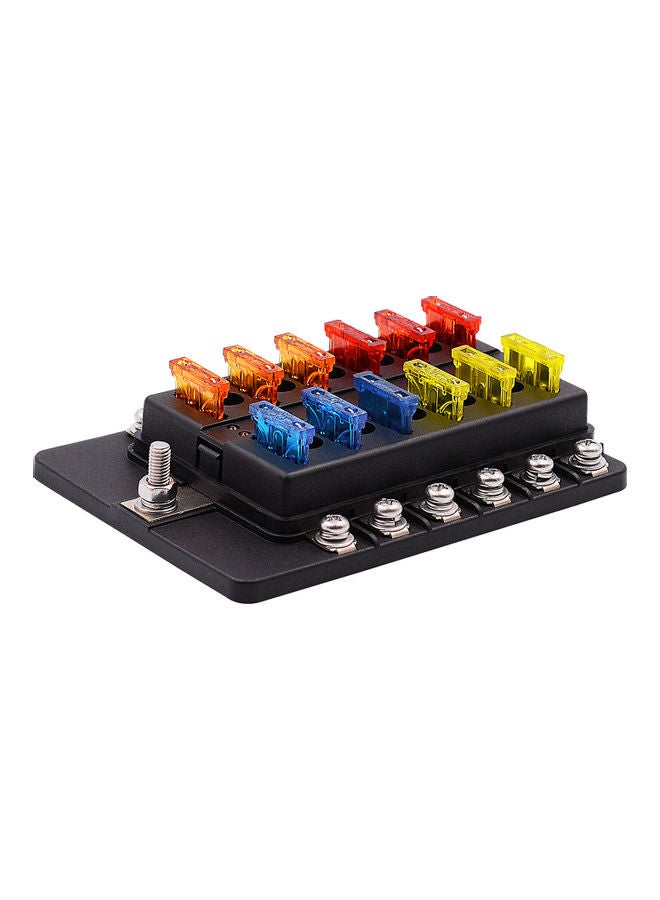 Generic 12-Way Blade Fuse Box For Car Boat RV DC 12-32  - Image 3
