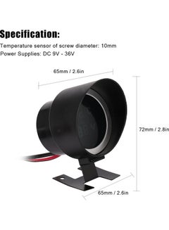 Generic Round LED Digital Car Truck Water Temp Gauge  - Image 3