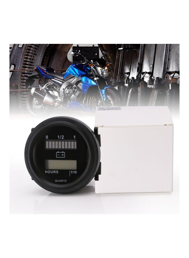 Digital  LCD Hour Meter With LED Battery Indicator Gauge 12V 24V 36V 48V 72V