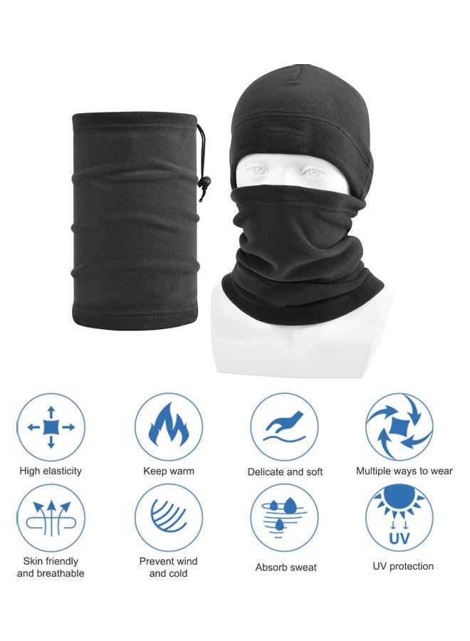 Generic 2-Piece Warm Thick Fleece Hat Long Scarf Set  - Image 2