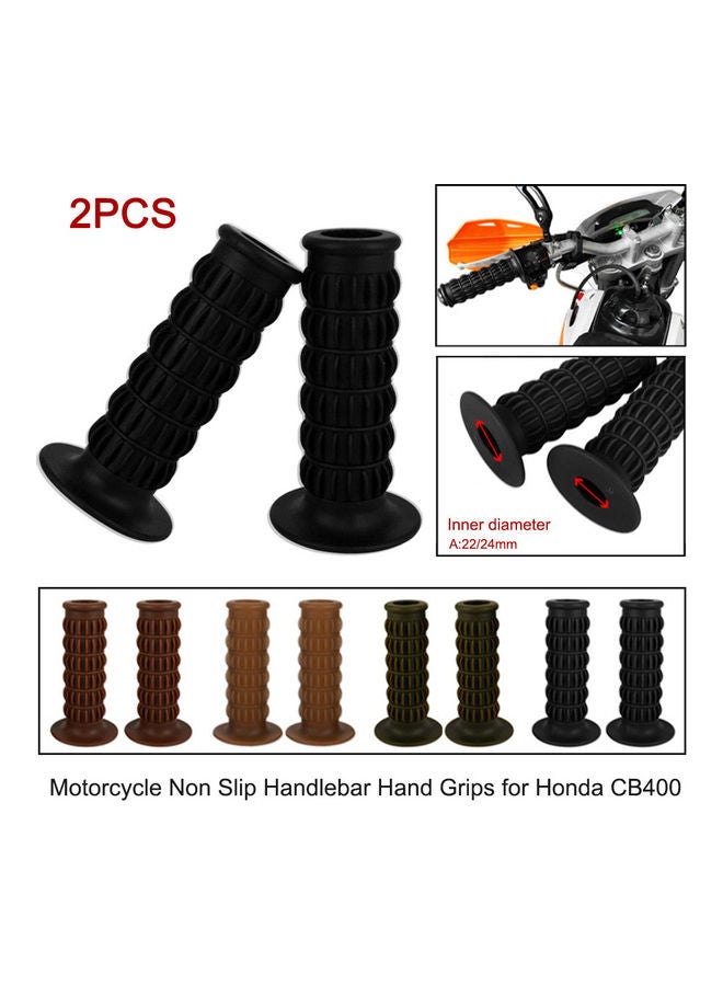 Generic 2-Piece Handlebar Grips For Honda CB400  - Image 3