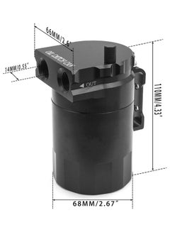 Generic Oil Catch Can Tank With Breather Tank Reservoir Filter  - Image 2