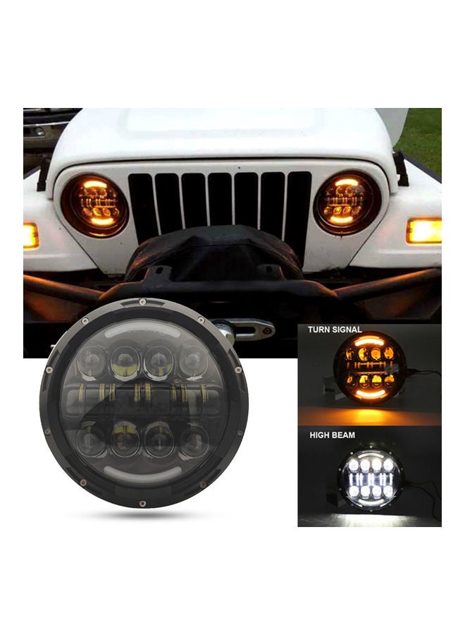 Generic Round Motorcycle LED Headlight With DRL Replacement For Jeep Wrangler JK JKU LJ TJ Glide Road King Fatboy  - Image 4