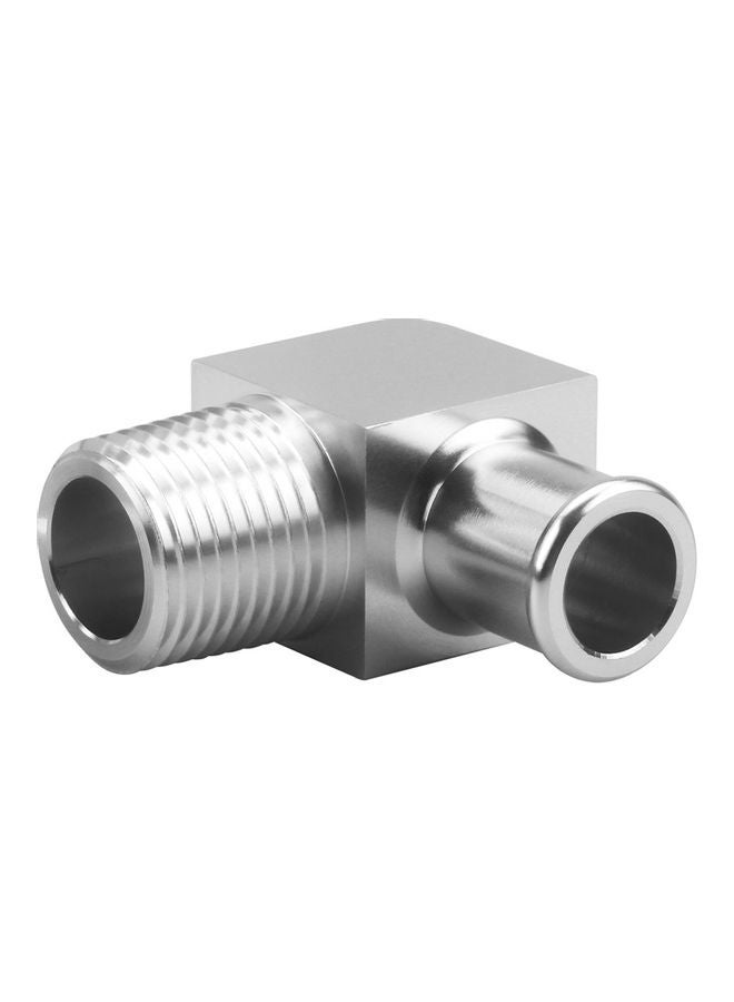 Generic 90 Degree Chrome Intake Manifold Fitting 5/8" Hose To 1/2"  - Image 3