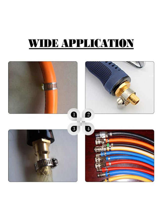 Generic 100-Piece Adjustable Worm Gear Hose Clamps Assortment Kit for Automotive Mechanical Use - Image 2