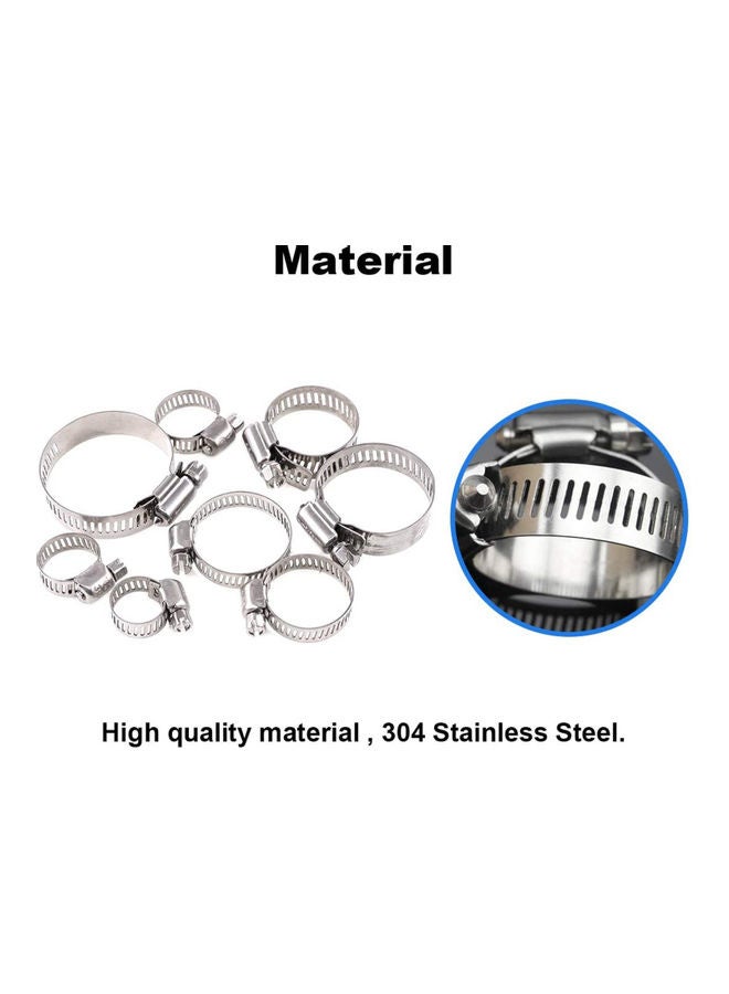 Generic 100-Piece Adjustable Worm Gear Hose Clamps Assortment Kit for Automotive Mechanical Use - Image 5