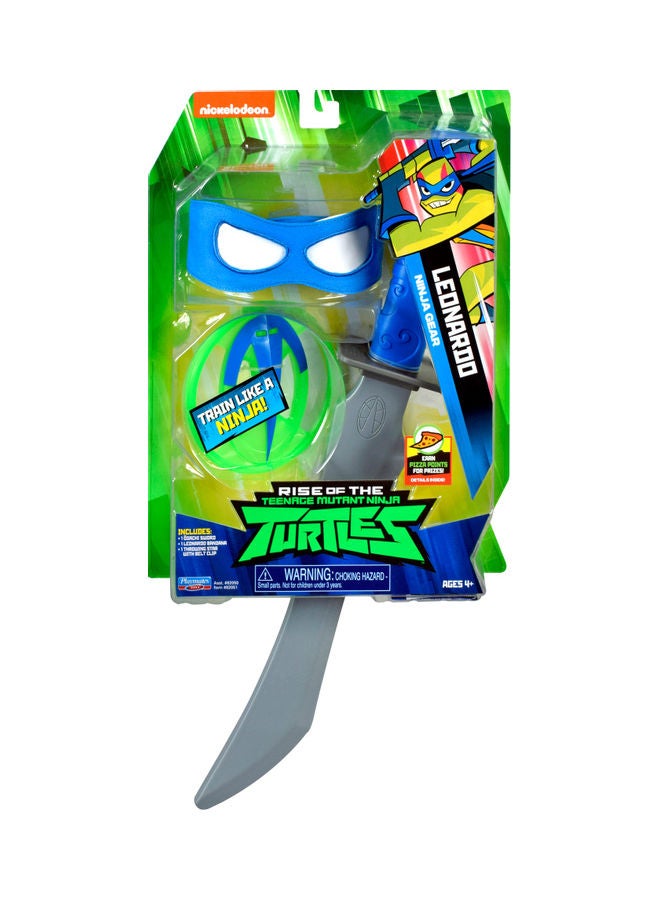 بلاي ميتس طقم ألعاب النينجا ترتلز مع أسلحة ليوناردوز مع سيف أوداتشي - Image 2