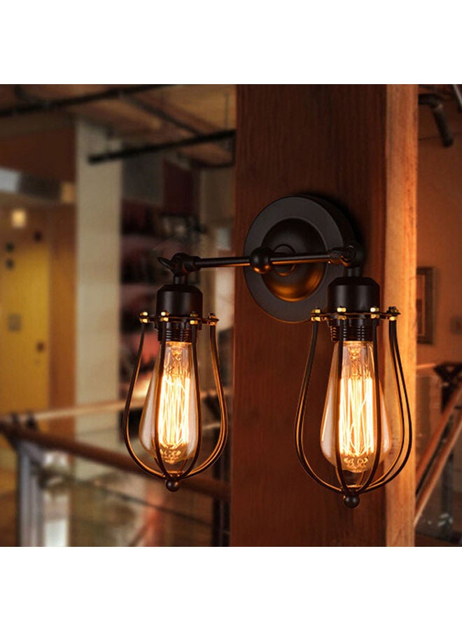 مصباح جداري فني من الحديد بتصميم كلاسيكي مزود بإضاءة LED أسود 45 x 45 x 45سم