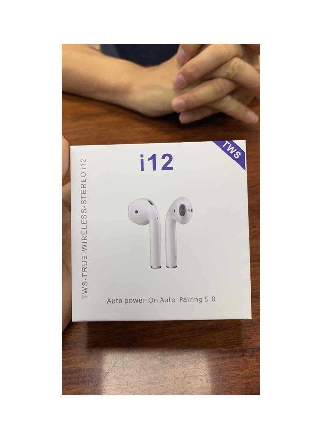 Bluetooth 5.0 Wireless Smart Touch Control Earbuds White  - Image 4