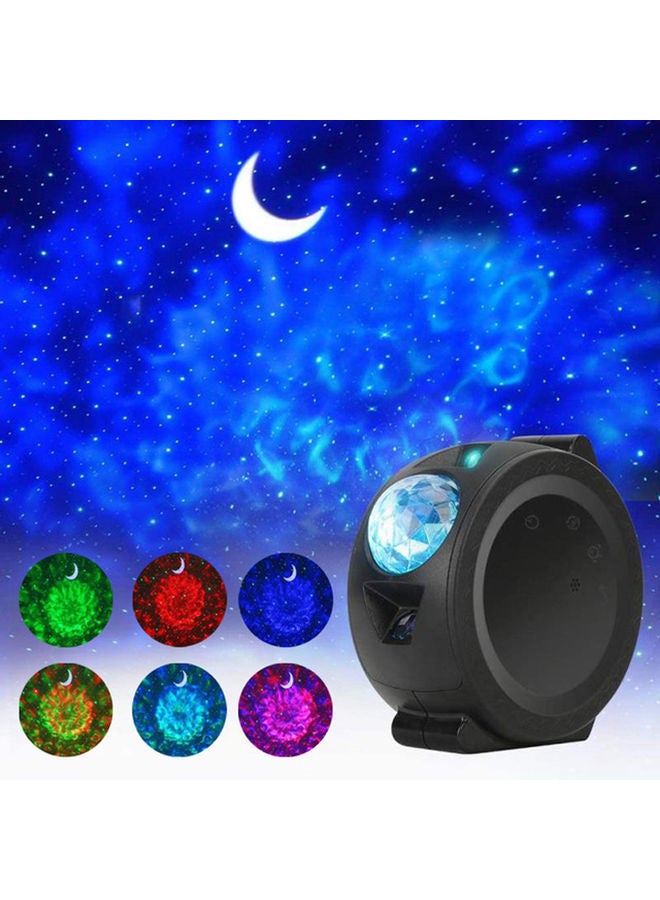 6-Colour LED Projector Night Light Black 18 x 18 x 18cm - Image 1