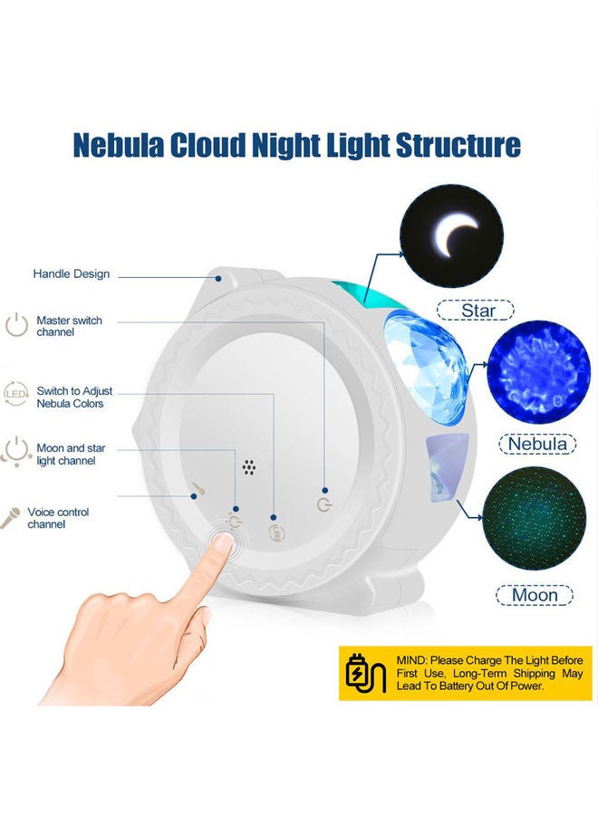 6-Colour LED Projector Night Light Black 18 x 18 x 18cm - Image 2