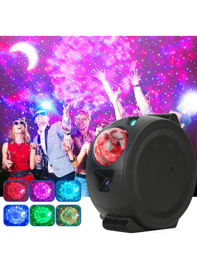 6-Colour LED Projector Night Light Black 18 x 18 x 18cm - Image 3