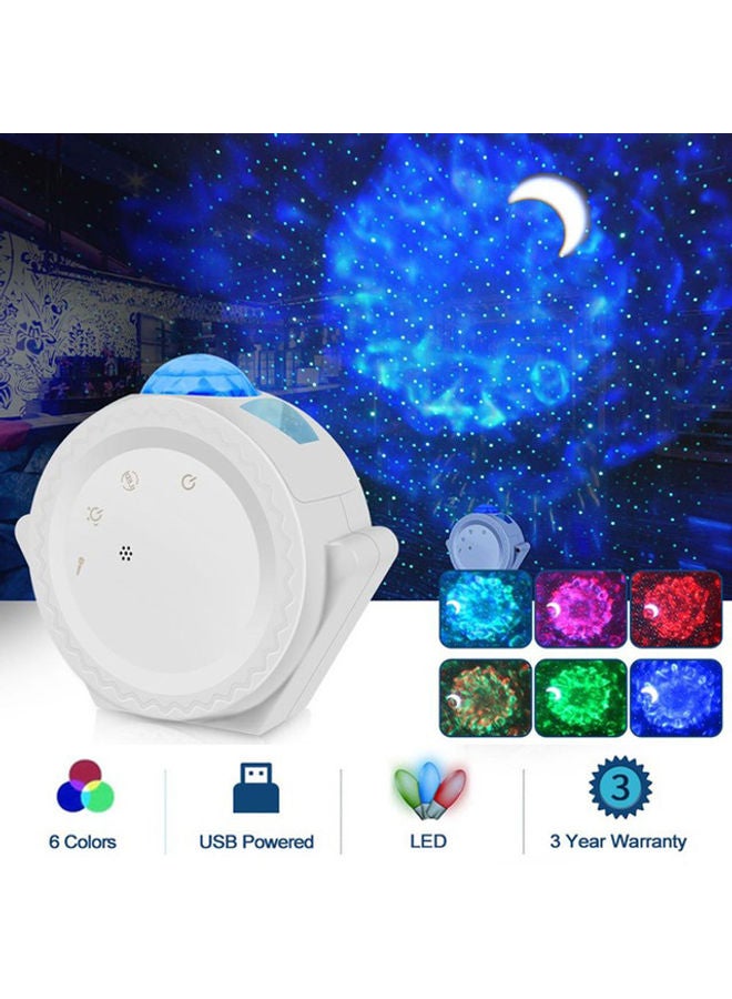 6-Colour LED Projector Night Light White 15 x 15 x 15cm - Image 1