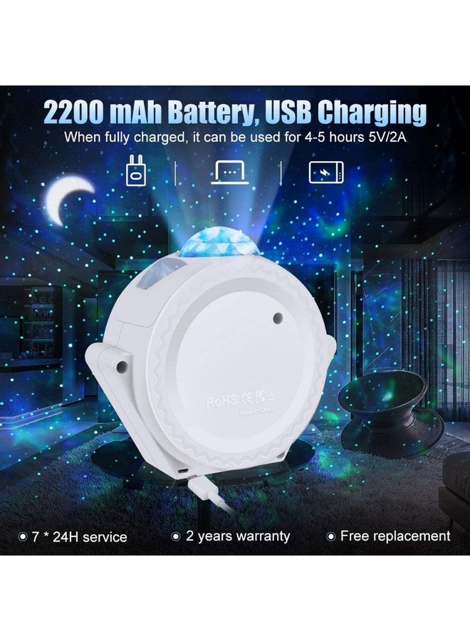 6-Colour LED Projector Night Light White 15 x 15 x 15cm - Image 4