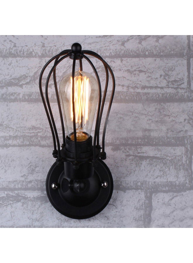 مصباح جداري فني LED من الحديد بتصميم كلاسيكي أسود 25 x 25 x 25سم