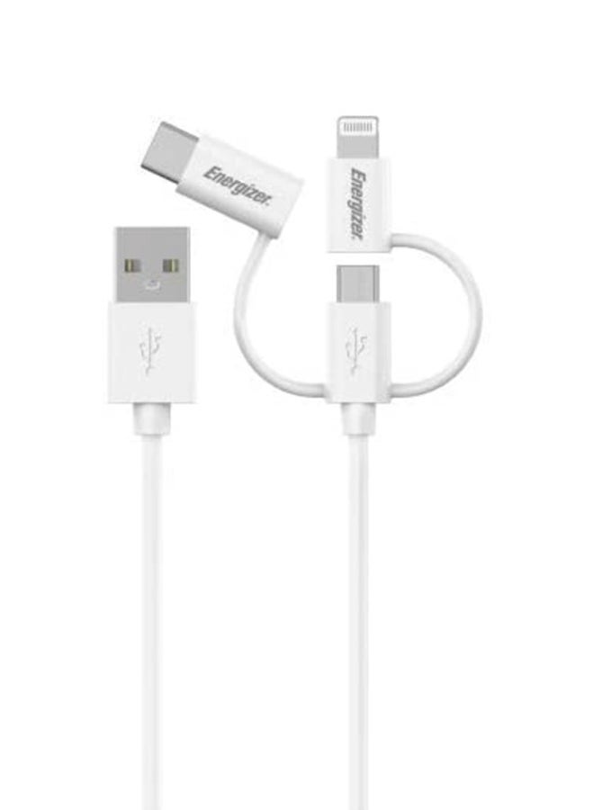 Ultimate Travel Pack For iPhone, Bluetooth Earphones, Car Charger, Multiple Pin Adjustable Universal Charging Adapter- EU-AU-UK-US, 10000 mAh Fast Charging Power Bank, 3 in 1 Lightning, Type - C, micro-USB Cable with Travel Kit Pouch white