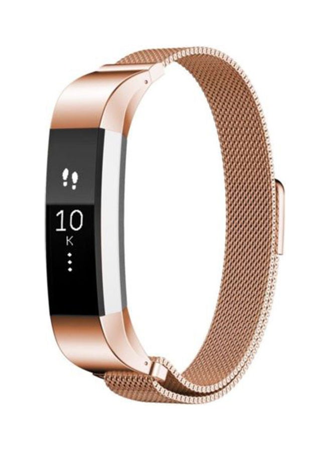 Magnetic Stainless Steel Watch Band Strap for Fitbit Alta/Alta HR Rose Gold - Image 1