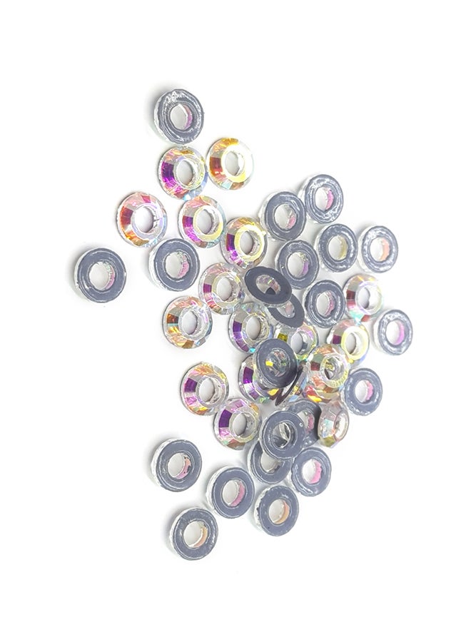144-Pieces Ring Shaped Crystal Multicolour - Image 1