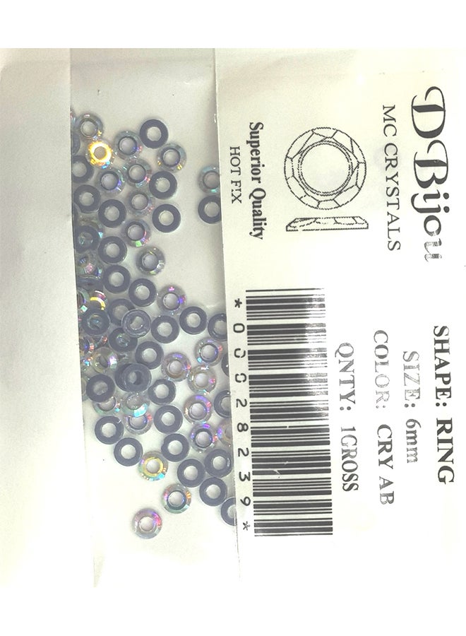 144-Pieces Ring Shaped Crystal Multicolour - Image 3