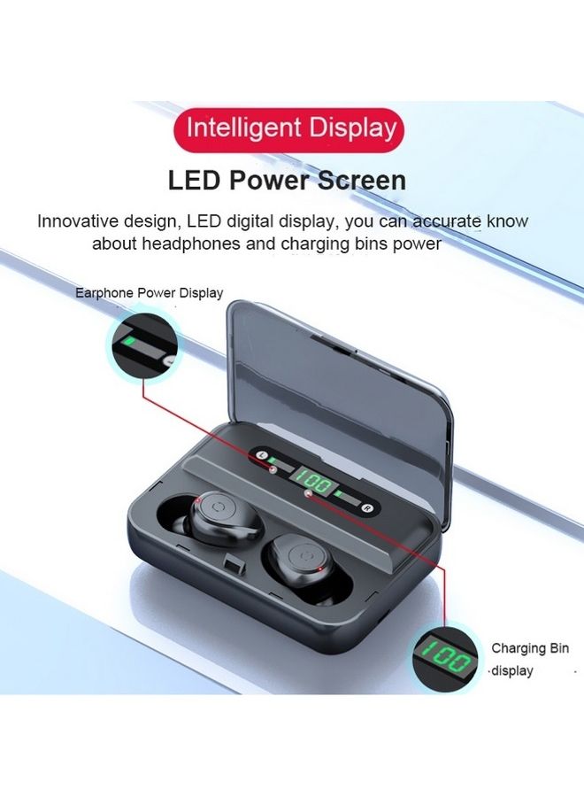 Wireless Bluetooth 5.0 Headset with Mic Black - Image 2