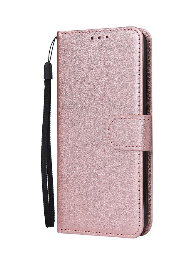 Protective Case Cover for Samsung Galaxy A01 Wallet Design Rose gold  - Image 2