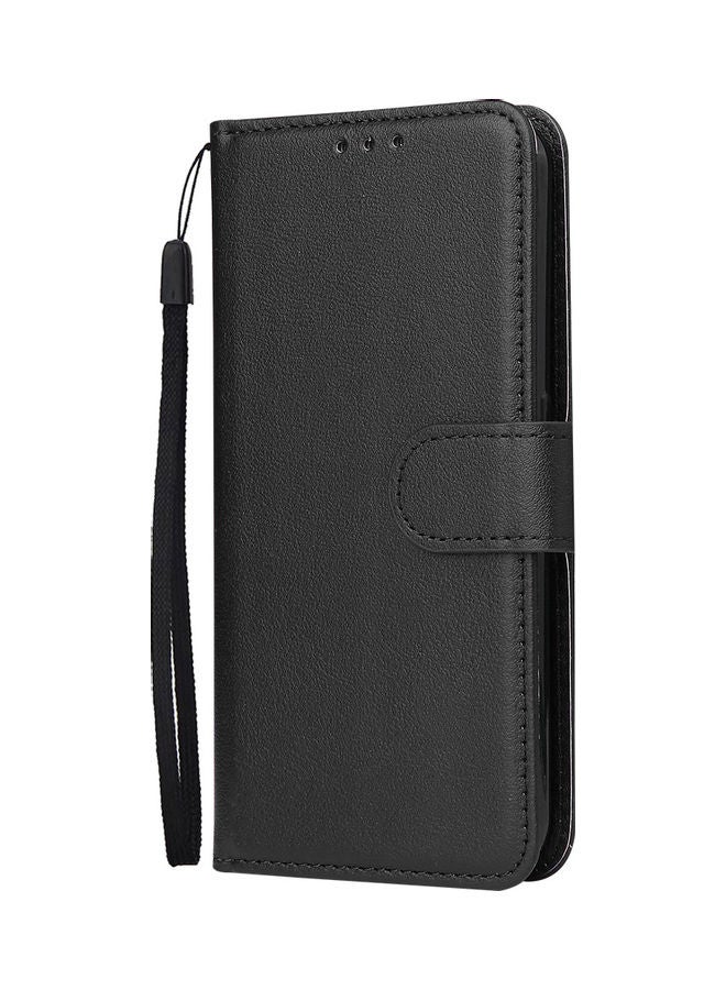 Protective Case Cover for Samsung Galaxy A01 Wallet Design Black  - Image 2