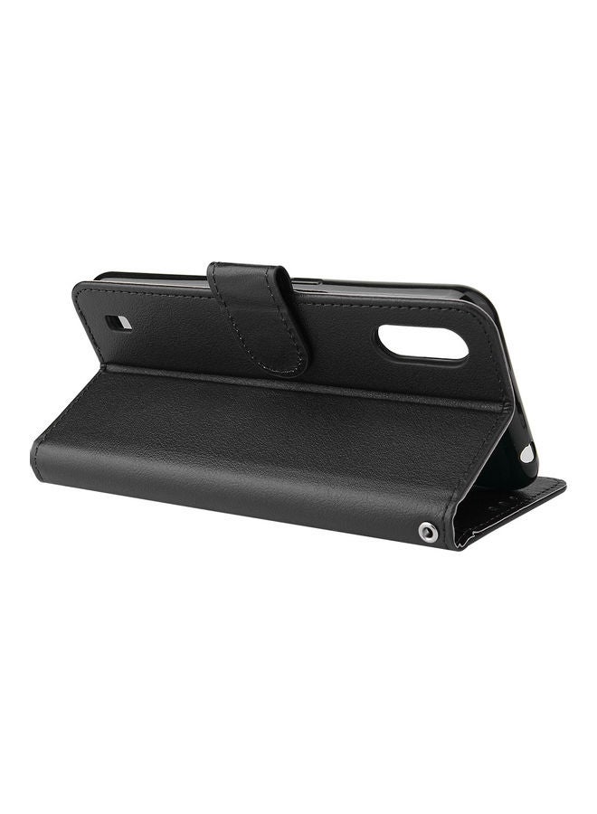 Protective Case Cover for Samsung Galaxy A01 Wallet Design Black  - Image 5