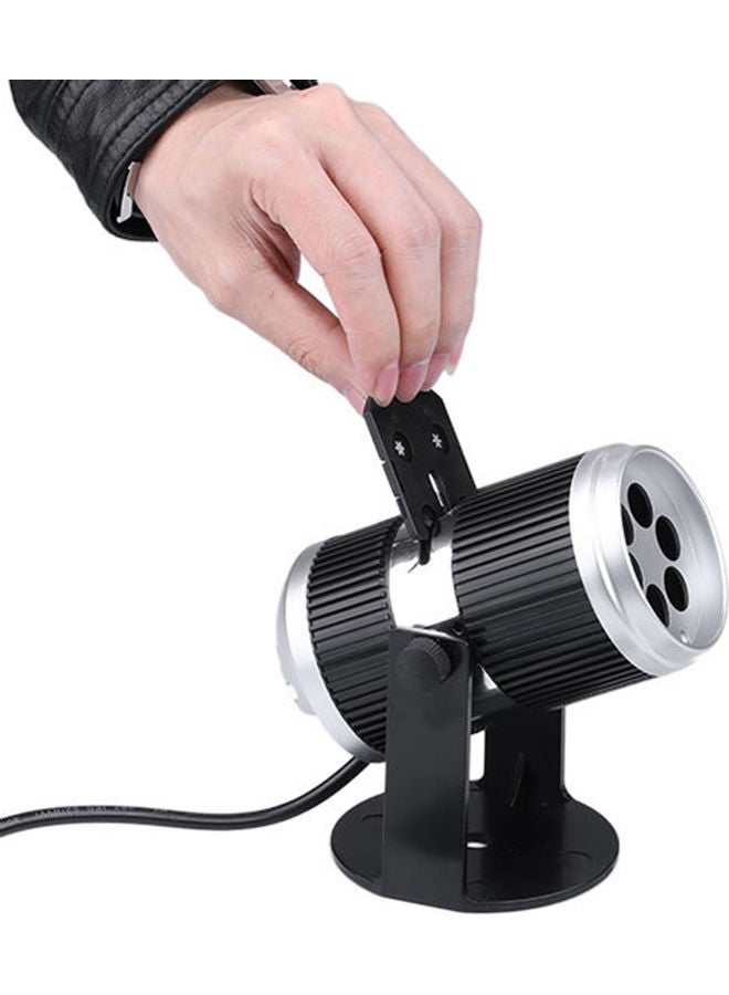 Creative LED Projection Stage Light with 6 Film Cards Black 20 x 20 x 20cm - Image 1
