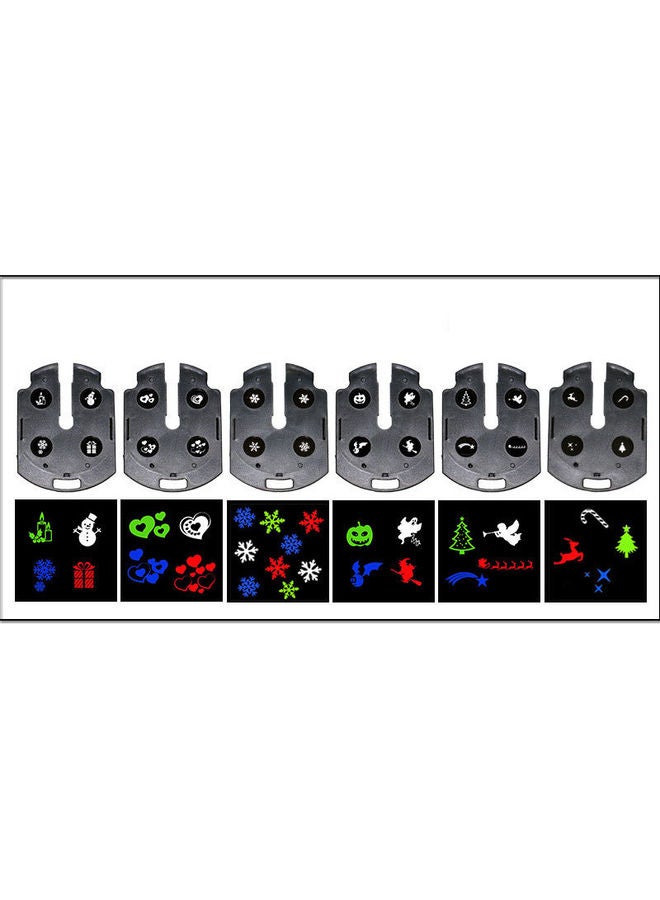 Creative LED Projection Stage Light with 6 Film Cards Black 20 x 20 x 20cm - Image 4