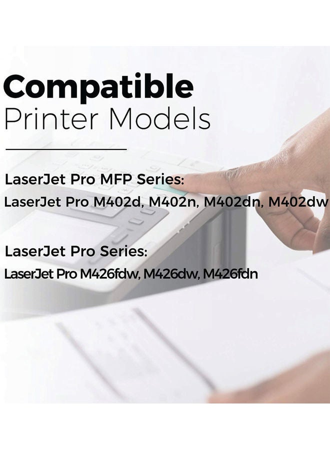 أوفيس ميكر قطعتان من خرطوشة الحبر 26A لطابعة إتش بي ليزر جيت برو M402N/M402DN/M402DW/M402D/MFP M426FDW/M426FDN أسود  - Image 3