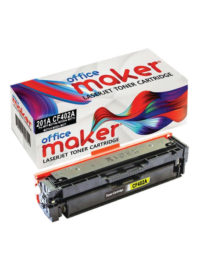 Office Maker 201A CF402A Laserjet Toner Cartridge for HP Printer Yellow  - Image 1