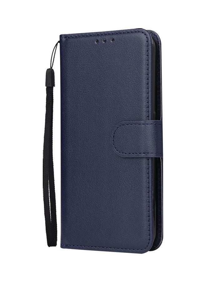 Protective Case Cover for Samsung Galaxy A01 Wallet Design Blue  - Image 2