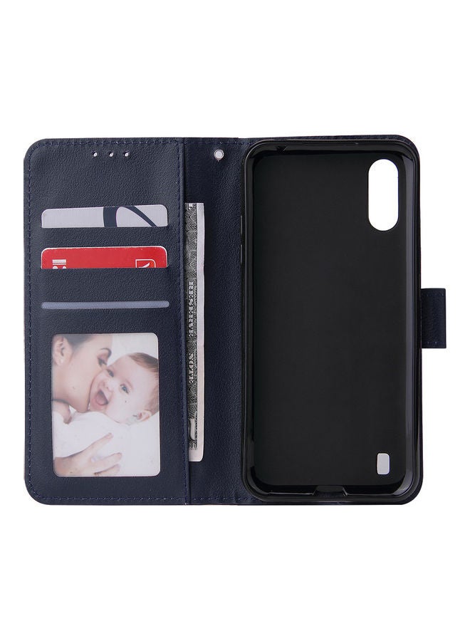 Protective Case Cover for Samsung Galaxy A01 Wallet Design Blue  - Image 4