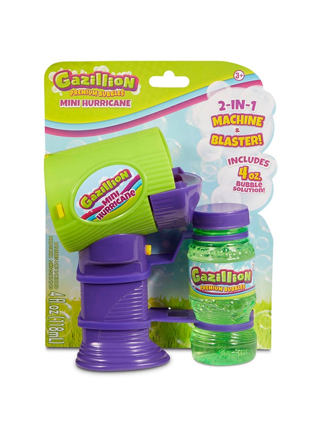 Gazillion Mini Hurricane 2-in-1 Bubble Machine and Blaster with 4oz Bubble Solution  - Image 3