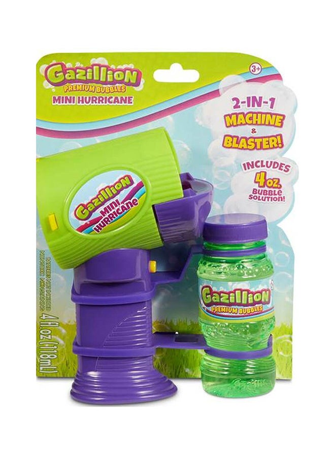 Gazillion Mini Hurricane 2-in-1 Bubble Machine and Blaster with 4oz Bubble Solution  - Image 2