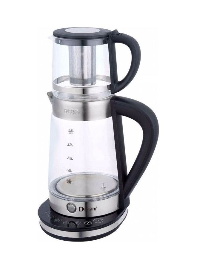 ديسيني غلاية كهربائية مع إناء لعمل الشاي KD3003Black أسود