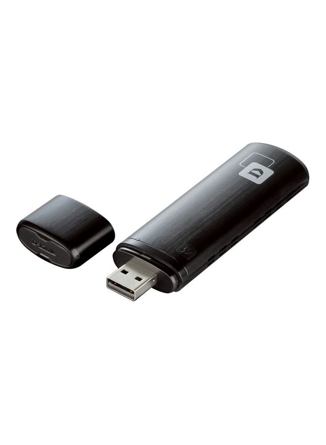 D-Link - Dual Band Wireless AC1200 USB Adapter Black - Image 1