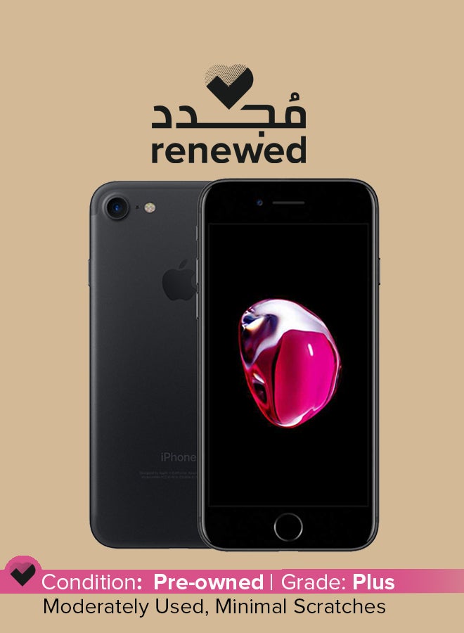 ابل  مُجدد - آيفون 7 سعة 32 جيجابايت مع تطبيق فيس تايم يدعم 4G LTE أسود - Image 1
