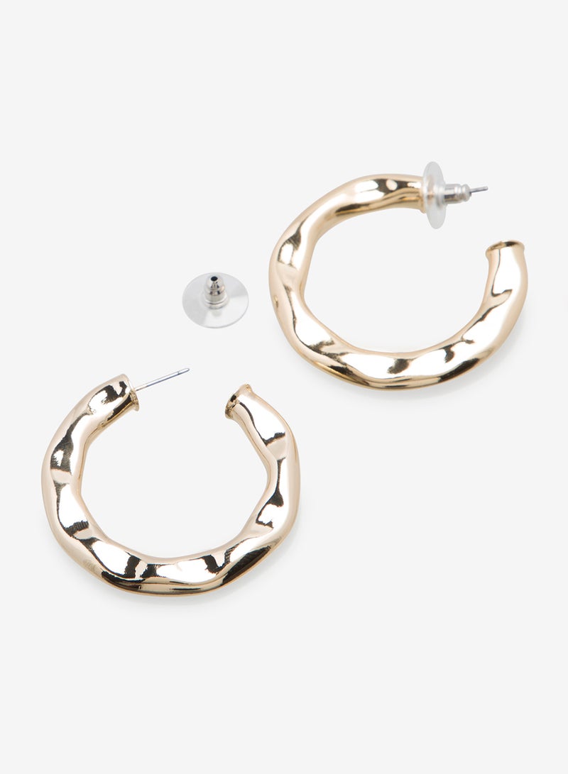R&B - Metallic Hoop Earrings - Image 1