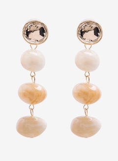 R&B Embellished Pushback Closure Detail Dangle Earrings  - Image 1