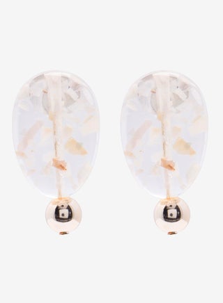 Embellished Pushback Closure Detail Dangle Earrings